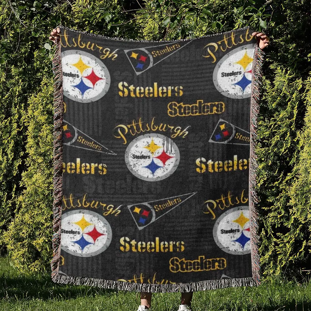 NFL Pittsburgh Steelers Football Team Woven Tapestry Blanket Amazing Gift For Fans And Friends Home Decor PSW16