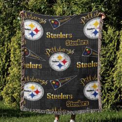 NFL Pittsburgh Steelers Football Team Woven Tapestry Blanket Amazing Gift For Fans And Friends Home Decor PSW16