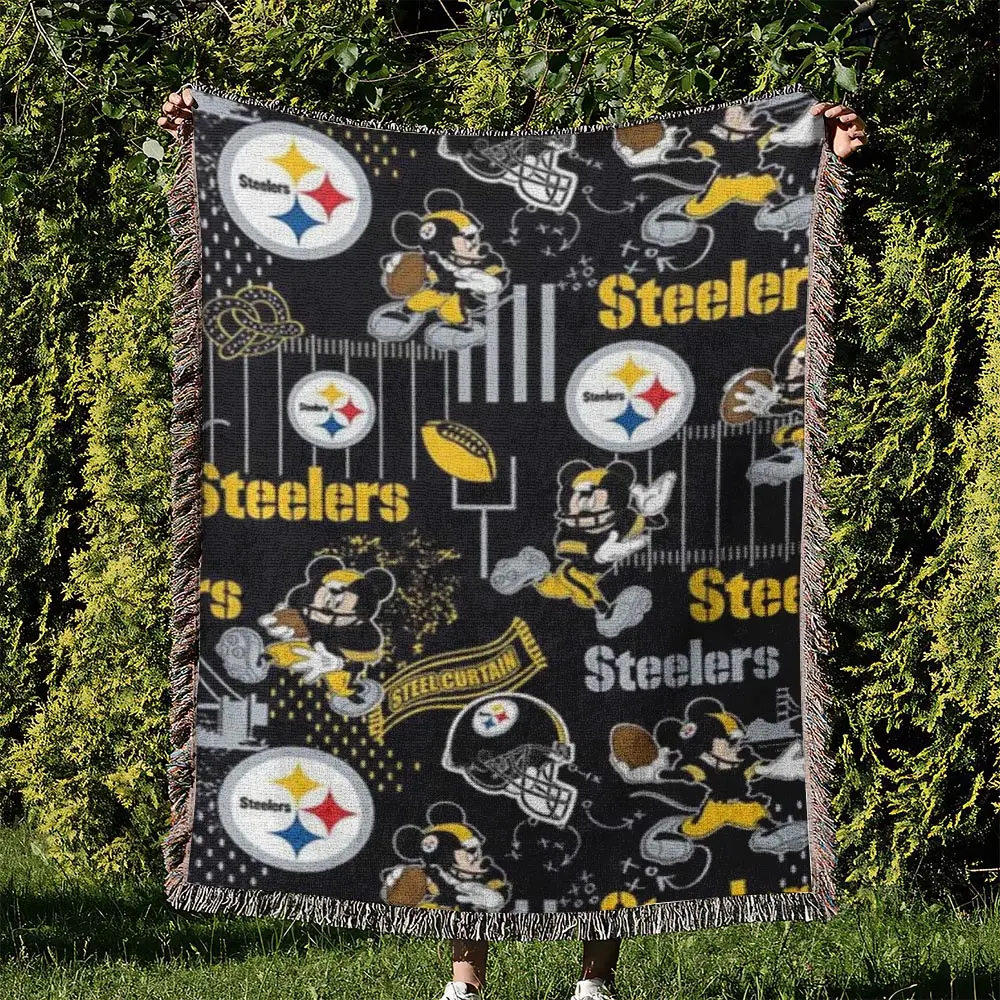 NFL Pittsburgh Steelers Football Team Woven Tapestry Blanket Amazing Gift For Fans And Friends Home Decor PSW18