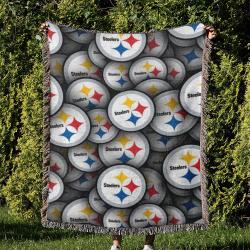 NFL Pittsburgh Steelers Football Team Woven Tapestry Blanket Amazing Gift For Fans And Friends Home Decor PSW23