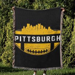 NFL Pittsburgh Steelers Football Team Woven Tapestry Blanket Amazing Gift For Fans And Friends Home Decor PSW27