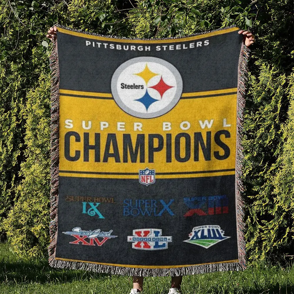 NFL Pittsburgh Steelers Football Team Woven Tapestry Blanket Amazing Gift For Fans And Friends Home Decor PSW29