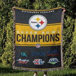 NFL Pittsburgh Steelers Football Team Woven Tapestry Blanket Amazing Gift For Fans And Friends Home Decor PSW29
