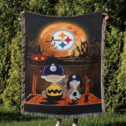NFL Pittsburgh Steelers Football Team Woven Tapestry Blanket Amazing Gift For Fans And Friends Home Decor PSW3