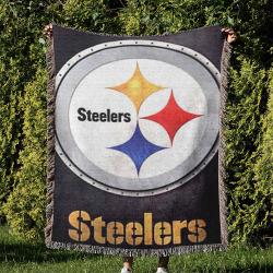 NFL Pittsburgh Steelers Football Team Woven Tapestry Blanket Amazing Gift For Fans And Friends Home Decor PSW30