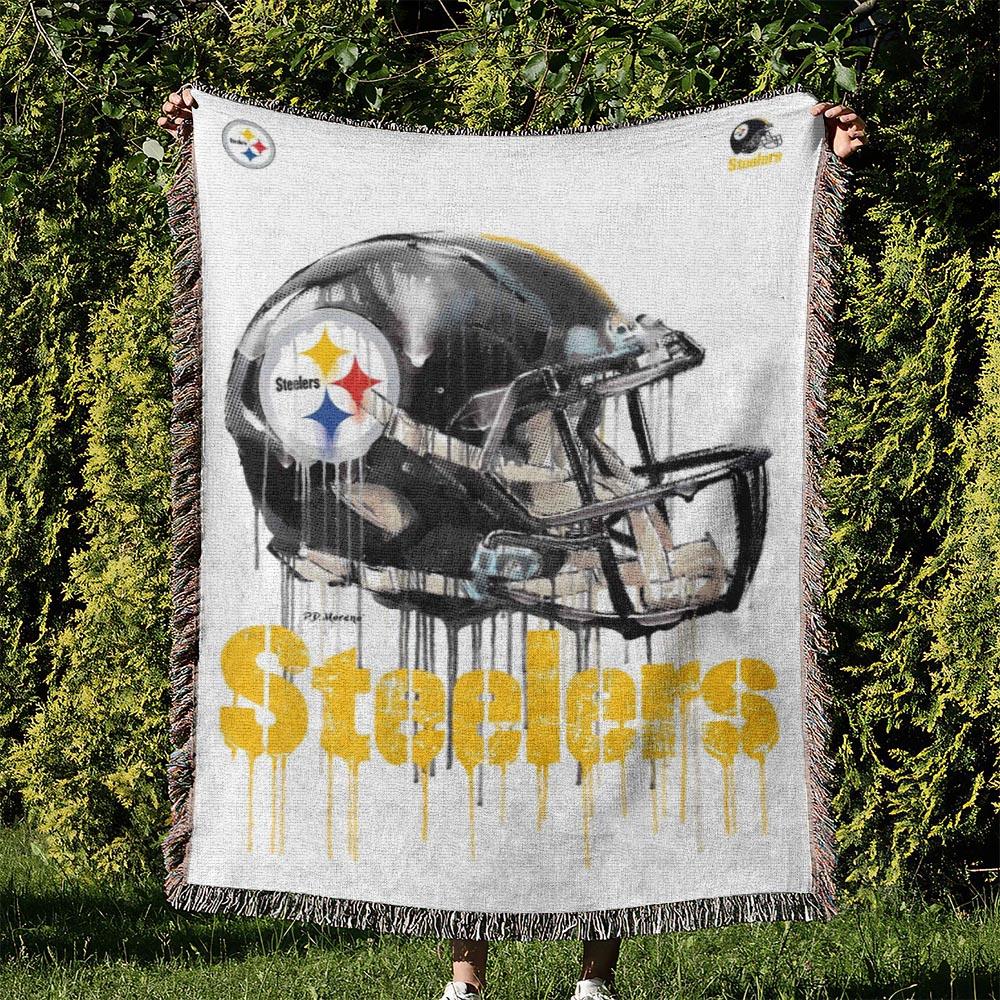 NFL Pittsburgh Steelers Football Team Woven Tapestry Blanket Amazing Gift For Fans And Friends Home Decor PSW32