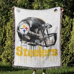 NFL Pittsburgh Steelers Football Team Woven Tapestry Blanket Amazing Gift For Fans And Friends Home Decor PSW32