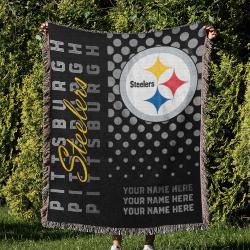 NFL Pittsburgh Steelers Football Team Woven Tapestry Blanket Amazing Gift For Fans And Friends Home Decor PSW38