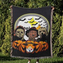 NFL Pittsburgh Steelers Football Team Woven Tapestry Blanket Amazing Gift For Fans And Friends Home Decor PSW4