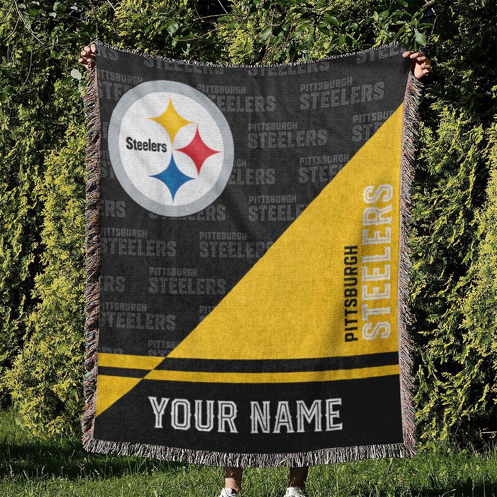 NFL Pittsburgh Steelers Football Team Woven Tapestry Blanket Amazing Gift For Fans And Friends Home Decor PSW41