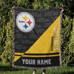 NFL Pittsburgh Steelers Football Team Woven Tapestry Blanket Amazing Gift For Fans And Friends Home Decor PSW41