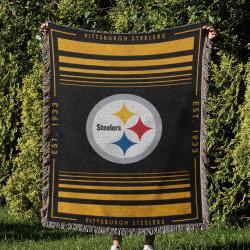 NFL Pittsburgh Steelers Football Team Woven Tapestry Blanket Amazing Gift For Fans And Friends Home Decor PSW43