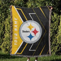NFL Pittsburgh Steelers Football Team Woven Tapestry Blanket Amazing Gift For Fans And Friends Home Decor PSW44