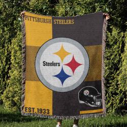NFL Pittsburgh Steelers Football Team Woven Tapestry Blanket Amazing Gift For Fans And Friends Home Decor PSW45