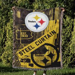 NFL Pittsburgh Steelers Football Team Woven Tapestry Blanket Amazing Gift For Fans And Friends Home Decor PSW46
