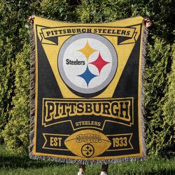 NFL Pittsburgh Steelers Football Team Woven Tapestry Blanket Amazing Gift For Fans And Friends Home Decor PSW47