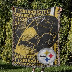 NFL Pittsburgh Steelers Football Team Woven Tapestry Blanket Amazing Gift For Fans And Friends Home Decor PSW48