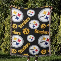 NFL Pittsburgh Steelers Football Team Woven Tapestry Blanket Amazing Gift For Fans And Friends Home Decor PSW49
