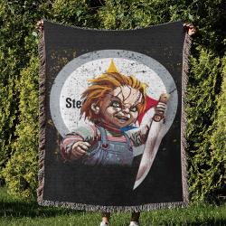 NFL Pittsburgh Steelers Football Team Woven Tapestry Blanket Amazing Gift For Fans And Friends Home Decor PSW5