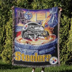 NFL Pittsburgh Steelers Football Team Woven Tapestry Blanket Amazing Gift For Fans And Friends Home Decor PSW50