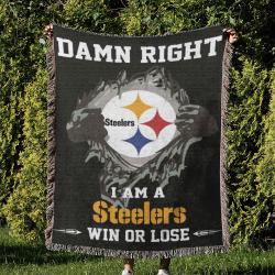 NFL Pittsburgh Steelers Football Team Woven Tapestry Blanket Amazing Gift For Fans And Friends Home Decor PSW9