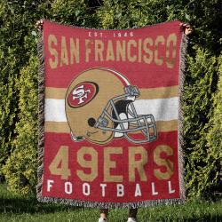 NFL San Francisco 49ers Football Team Woven Tapestry Blanket Amazing Gift For Fans And Friends Home Decor SFW10