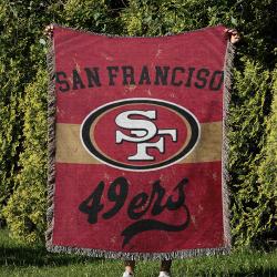 NFL San Francisco 49ers Football Team Woven Tapestry Blanket Amazing Gift For Fans And Friends Home Decor SFW14