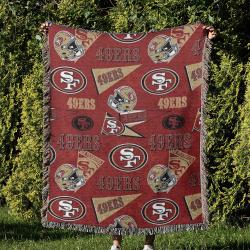 NFL San Francisco 49ers Football Team Woven Tapestry Blanket Amazing Gift For Fans And Friends Home Decor SFW19