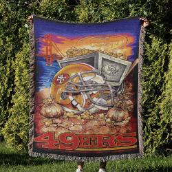 NFL San Francisco 49ers Football Team Woven Tapestry Blanket Amazing Gift For Fans And Friends Home Decor SFW23