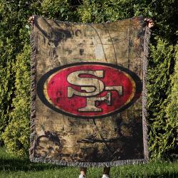 NFL San Francisco 49ers Football Team Woven Tapestry Blanket Amazing Gift For Fans And Friends Home Decor SFW28