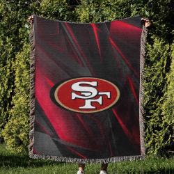 NFL San Francisco 49ers Football Team Woven Tapestry Blanket Amazing Gift For Fans And Friends Home Decor SFW6