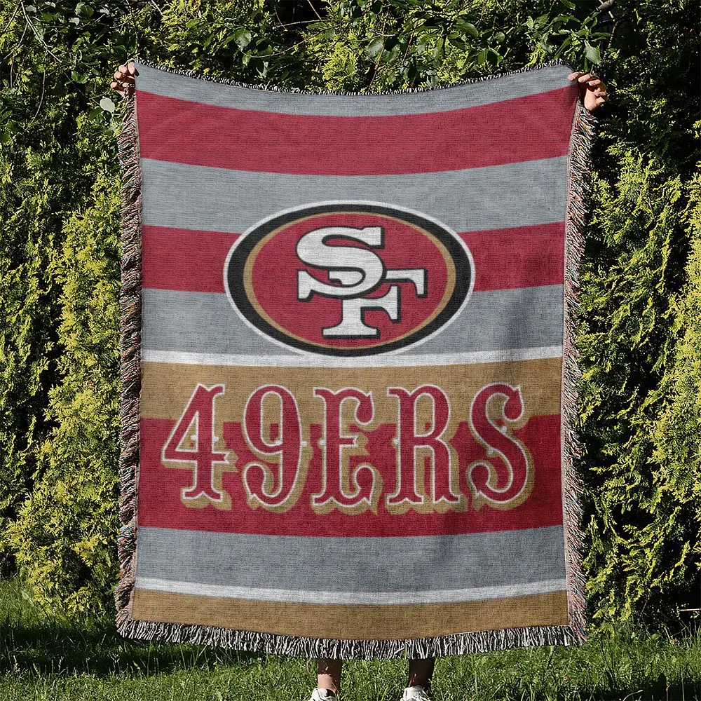 NFL San Francisco 49ers Football Team Woven Tapestry Blanket Amazing Gift For Fans And Friends Home Decor SFW7