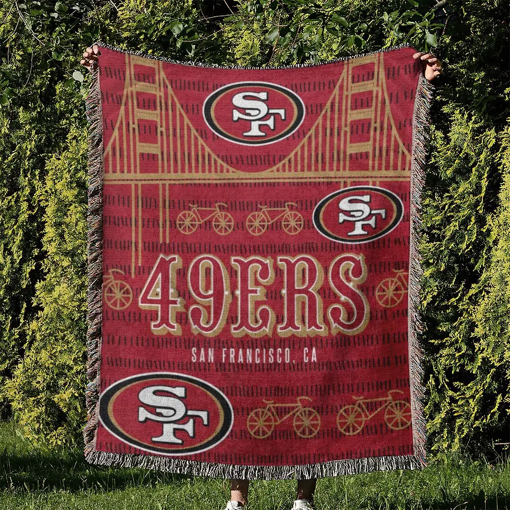 NFL San Francisco 49ers Football Team Woven Tapestry Blanket Amazing Gift For Fans And Friends Home Decor SFW9