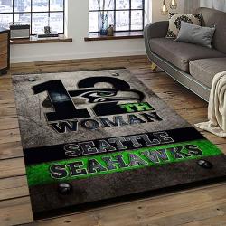 NFL Seattle Seahawks Football Team Logo Sport Carpet Area Rug Home Decor Best Gift For Friends SS35