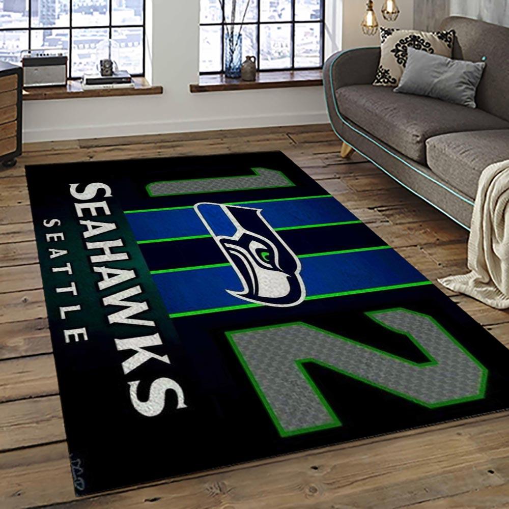 NFL Seattle Seahawks Football Team Logo Sport Carpet Area Rug Home Decor Best Gift For Friends SS36