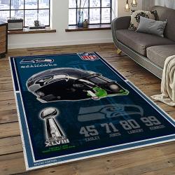 NFL Seattle Seahawks Football Team Logo Sport Carpet Area Rug Home Decor Best Gift For Friends SS40