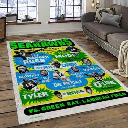 NFL Seattle Seahawks Football Team Logo Sport Carpet Area Rug Home Decor Best Gift For Friends SS42