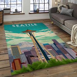NFL Seattle Seahawks Football Team Logo Sport Carpet Area Rug Home Decor Best Gift For Friends SS43