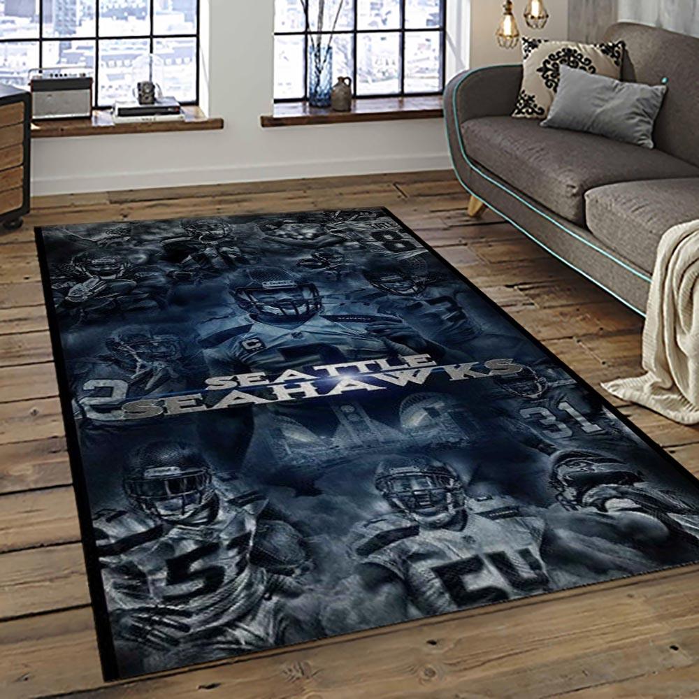 NFL Seattle Seahawks Football Team Logo Sport Carpet Area Rug Home Decor Best Gift For Friends SS44