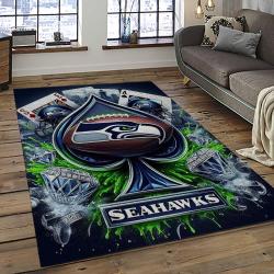 NFL Seattle Seahawks Football Team Logo Sport Carpet Area Rug Home Decor Best Gift For Friends SS71