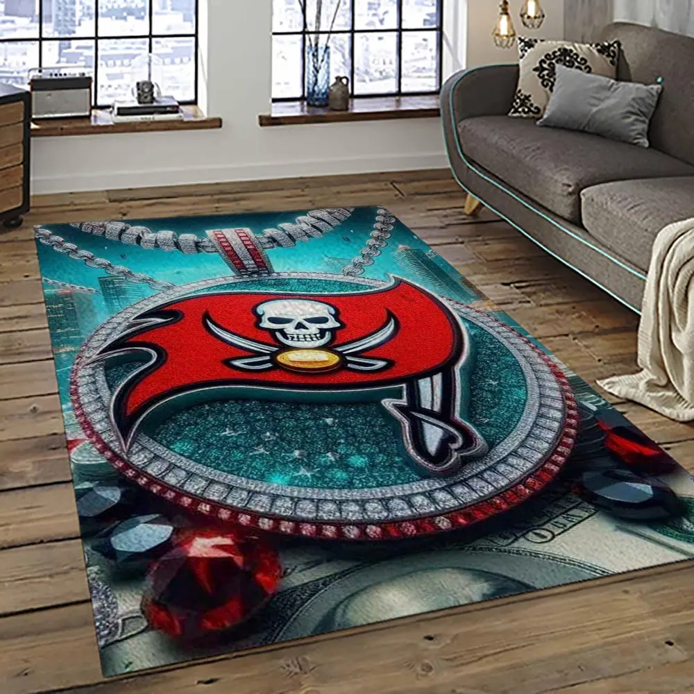 NFL Tampa Bay Buccaneers Football Team Logo Sport Carpet Area Rug Home Decor Best Gift For Friends TPBB51