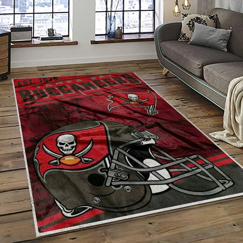 NFL Tampa Bay Buccaneers Football Team Logo Sport Carpet Area Rug Home Decor Best Gift For Friends TPBB60