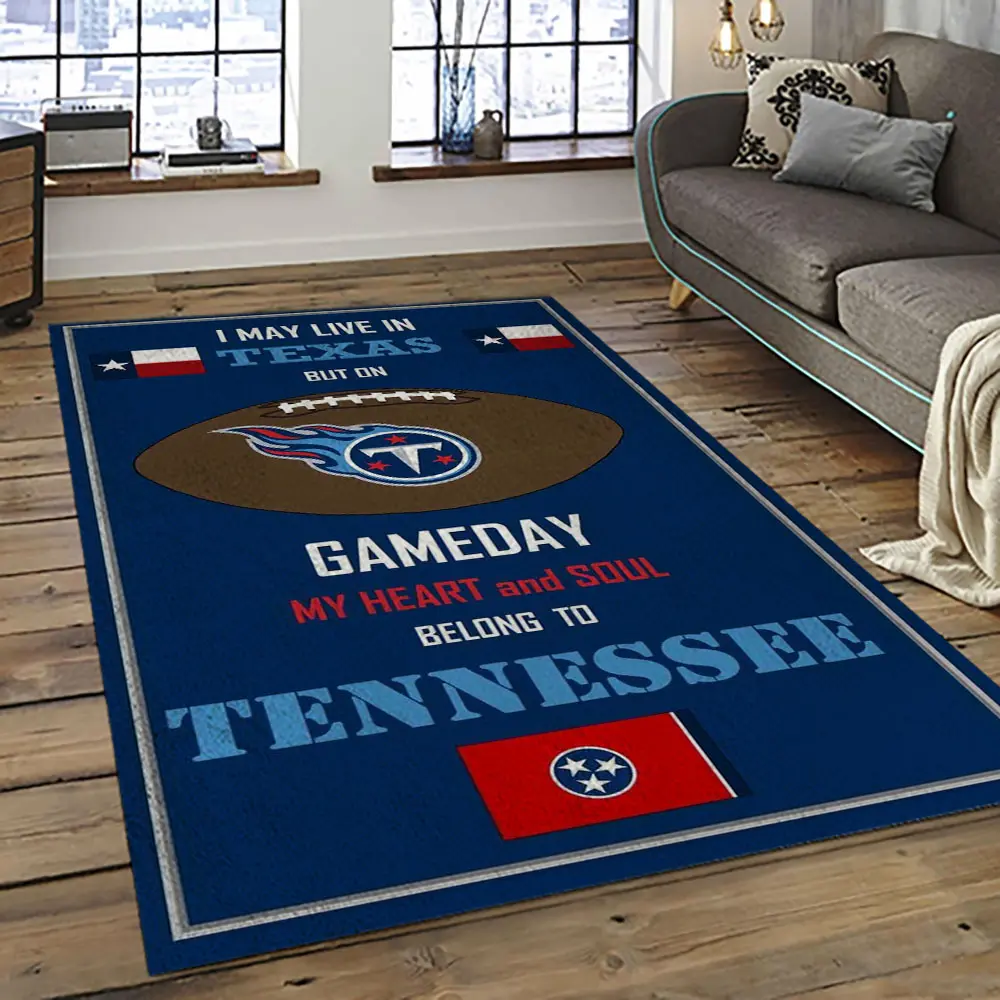 NFL Tennessee Titans Football Team Logo Sport Carpet Area Rug Home Decor Best Gift For Friends TT54