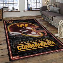 NFL Washington Commanders Football Team Logo Sport Carpet Area Rug Home Decor Best Gift For Friends WSCD10