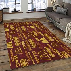 NFL Washington Commanders Football Team Logo Sport Carpet Area Rug Home Decor Best Gift For Friends WSCD17