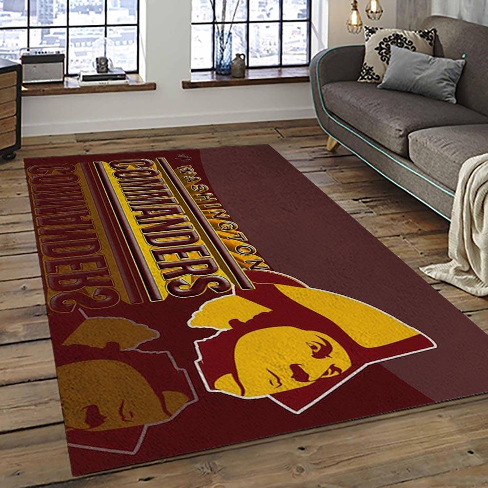 NFL Washington Commanders Football Team Logo Sport Carpet Area Rug Home Decor Best Gift For Friends WSCD35