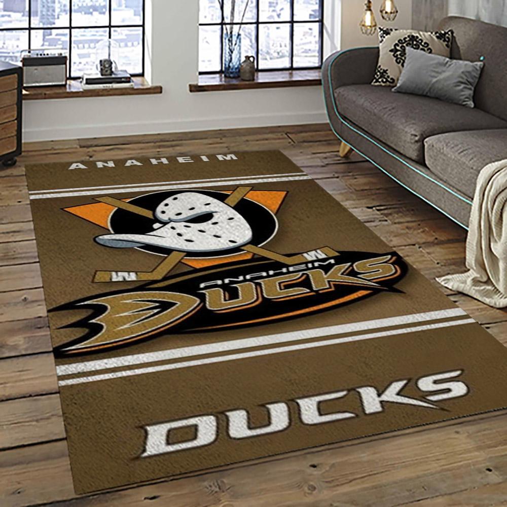 NHL Anaheim Ducks Ice Hockey Team Logo Sport Carpet Area Rug Home Decor Gift The Ducks Gift For Fans Gift For Son AHD49