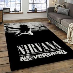 Nirvana Rock Band Punk Rock Music Retangle Carpet Area Rug Home Decor Best Gift For Fan And Friends NV13