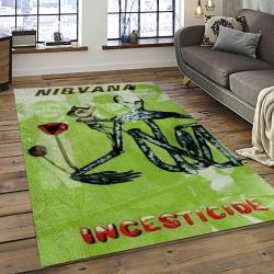 Nirvana Rock Band Punk Rock Music Retangle Carpet Area Rug Home Decor Best Gift For Fan And Friends NV15