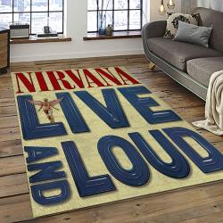 Nirvana Rock Band Punk Rock Music Retangle Carpet Area Rug Home Decor Best Gift For Fan And Friends NV16